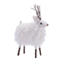 Fluffy Winter Deer Shelf Sitter, 3 Pack of 2
