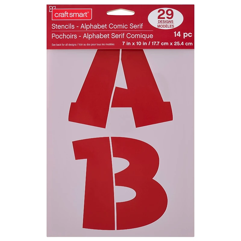 4.5" Comic Serif Alphabet Stencils by Craft Smart®