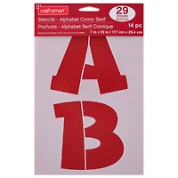 4.5" Comic Serif Alphabet Stencils by Craft Smart®
