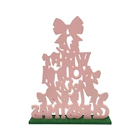 18" Wish You a Merry Christmas Bow Tabletop Décor by Ashland®
