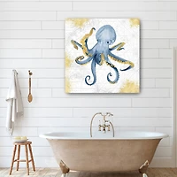 Deep Blue Sea VI White Gold Canvas Giclee