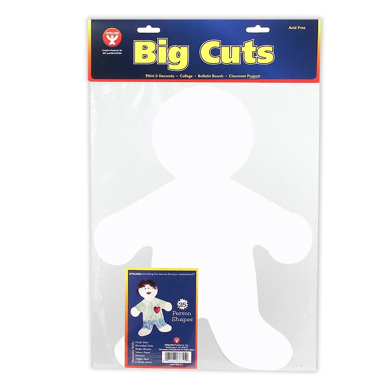 Hygloss® Me Kid Big Cuts 16" Paper Shape Pack, 3ct.