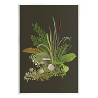 Stupell Industries Natural Forest Floor Mushrooms Ferns Wall Plaque Art