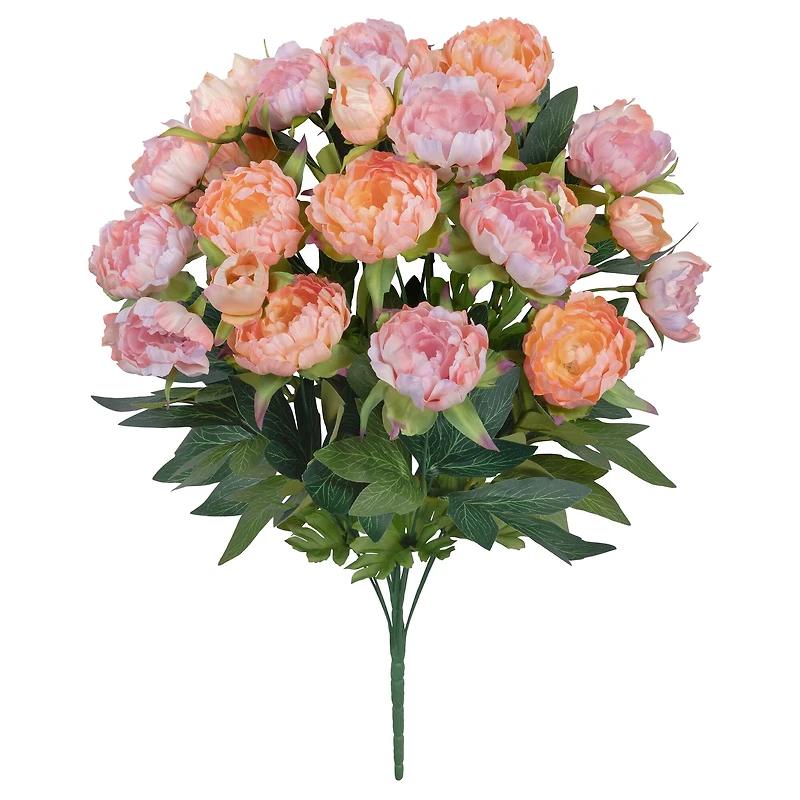 21" Peach Mix Peony Deluxe Bush by Ashland®
