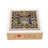 Mind Reader 9-Section Brown Tea Organizer