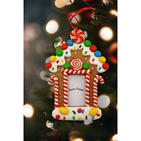 Wizardi 5" Gingerbread House Frame Christmas Ornament