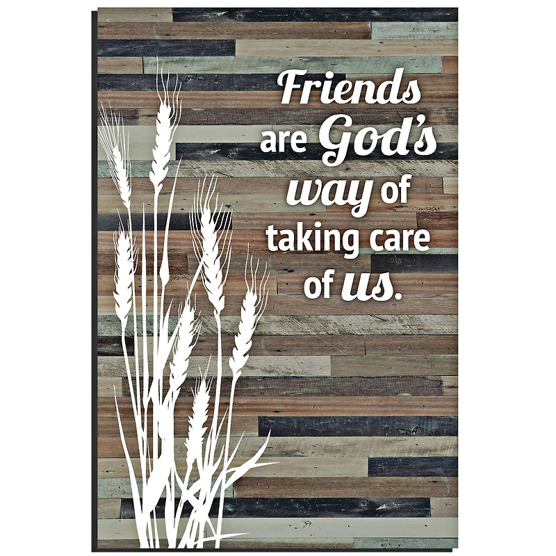 Friends Are God's Way Of Taking Care Of Us Wood Plaque Easel Hanger