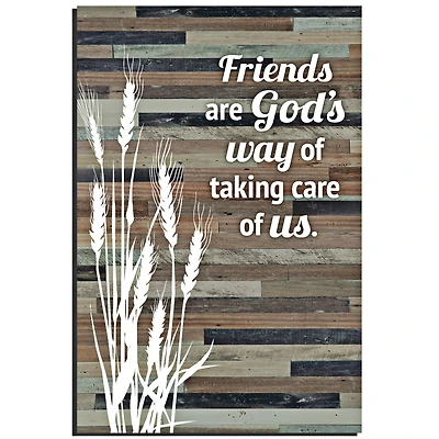 Friends Are God's Way Of Taking Care Of Us Wood Plaque Easel Hanger