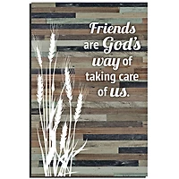 Friends Are God's Way Of Taking Care Of Us Wood Plaque Easel Hanger