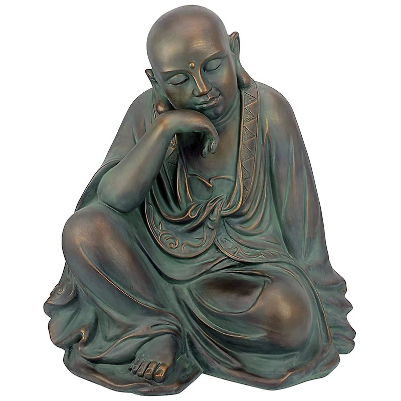 Design Toscano 22" Kaiyuan Temple Pondering Buddha Statue