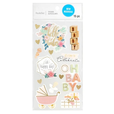 Pink Hello Baby Stickers by Recollections™