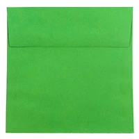 JAM Paper 8.5" x 8.5" Green Square Colored Invitation Envelopes, 25ct.