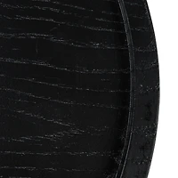 Hello Honey® 2ft. Black Wood Top Modern Round Metal Accent Table