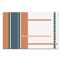 Stripes And Triangles 30" x 20" Canvas Wall Art