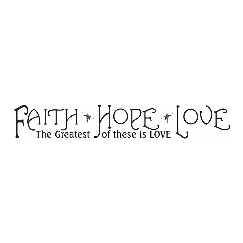 RoomMates Faith, Hope & Love Peel & Stick Quotable Wall Decal