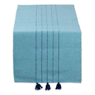 DII® 72" Thera Blue Stripes Table Runner