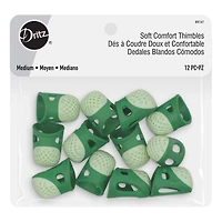 Dritz® Green Medium Soft Comfort Thimbles, 12ct.
