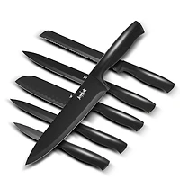 JoyJolt® Black Multipurpose Kitchen Knife Set
