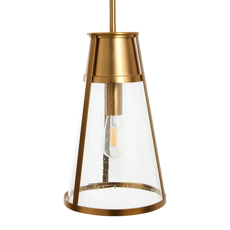 Hello Honey® Robert Stevenson Lighting Jaxon Metal & Seedy Glass Ceiling Light