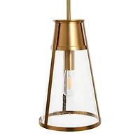 Hello Honey® Robert Stevenson Lighting Jaxon Metal & Seedy Glass Ceiling Light
