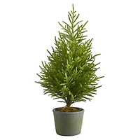 3ft. Unlit Norfolk Island Pine Artificial Potted Christmas Tree