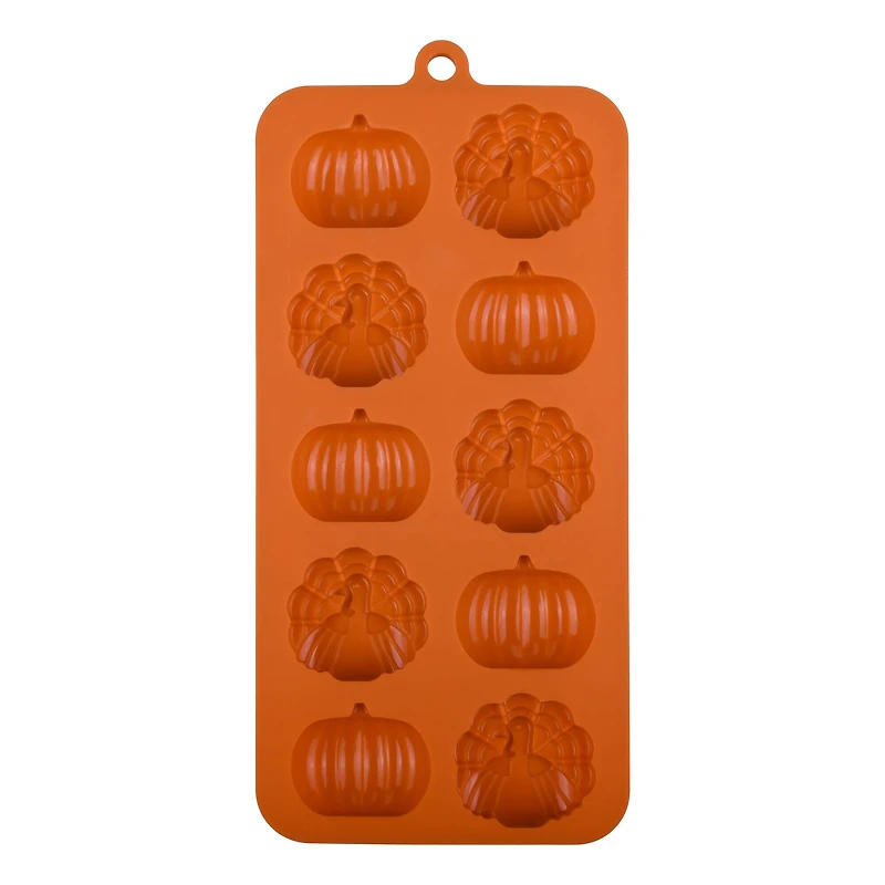 Turkeys & Pumpkins Silicone Candy Mold by Makery™
