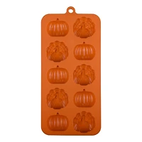 Turkeys & Pumpkins Silicone Candy Mold by Makery™