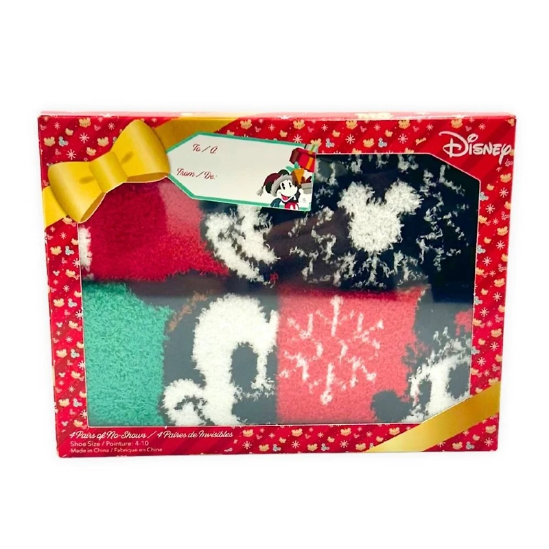 Disney® Mickey Mouse 4 Pack Cozy Socks in Gift Wrap Box