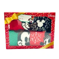 Disney® Mickey Mouse 4 Pack Cozy Socks in Gift Wrap Box