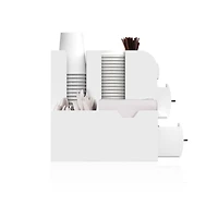 Mind Reader White Coffee Condiment and Accessories Caddy Organizer