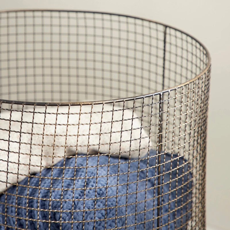 Bronze Farmhouse Metal Storage Cart