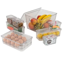 Kitchen Details Clear 8 Piece Refrigerator Organizer Set
