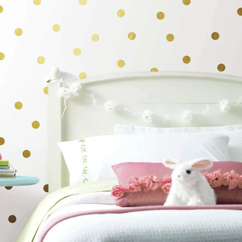 RoomMates Gold Confetti Dots Peel & Stick Wall Decals