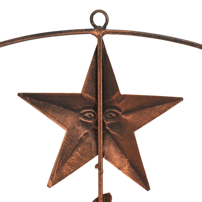 Brown Sun & Moon Rustic Metal Wall Decor