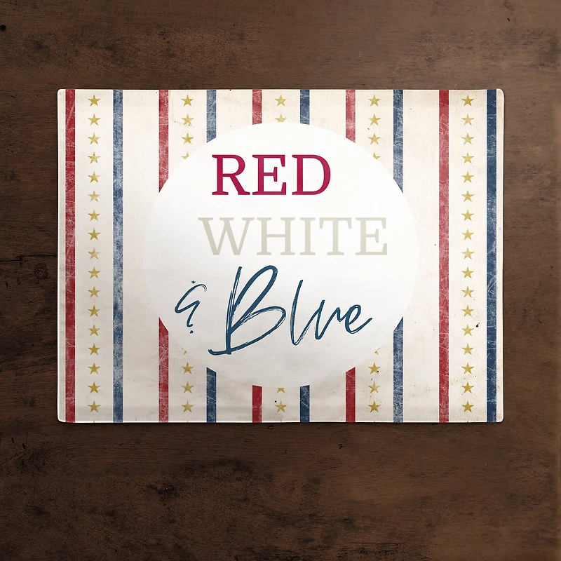 Red, White & Blue Twill Placemat