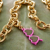 Charmalong™ Pink Heart Shaped Sunglasses Charm by Bead Landing™