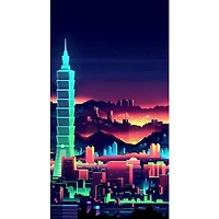 Wizardi Diamond Painting Kit Night Skyscraper