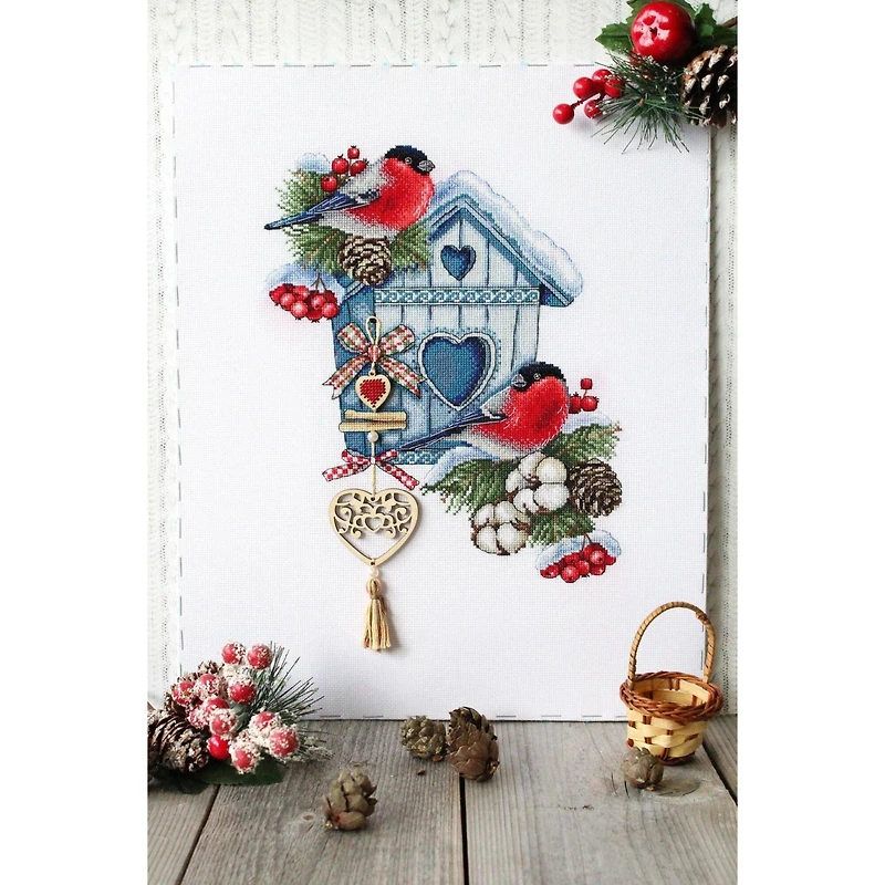 MP Studia Frosty Nest Cross Stitch Kit