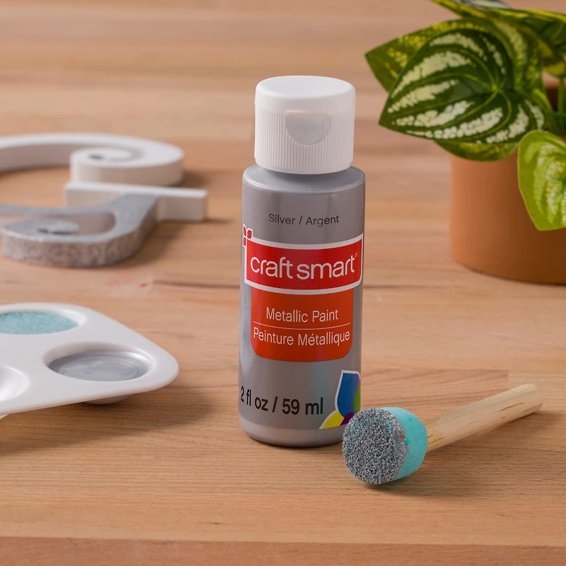 12 Pack: Silver Metallic Paint by Craft Smart®, 2oz.