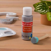12 Pack: Silver Metallic Paint by Craft Smart®, 2oz.