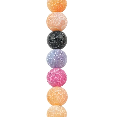 Multicolor Crackled Agate Round Beads, 10mm by Bead Landing™