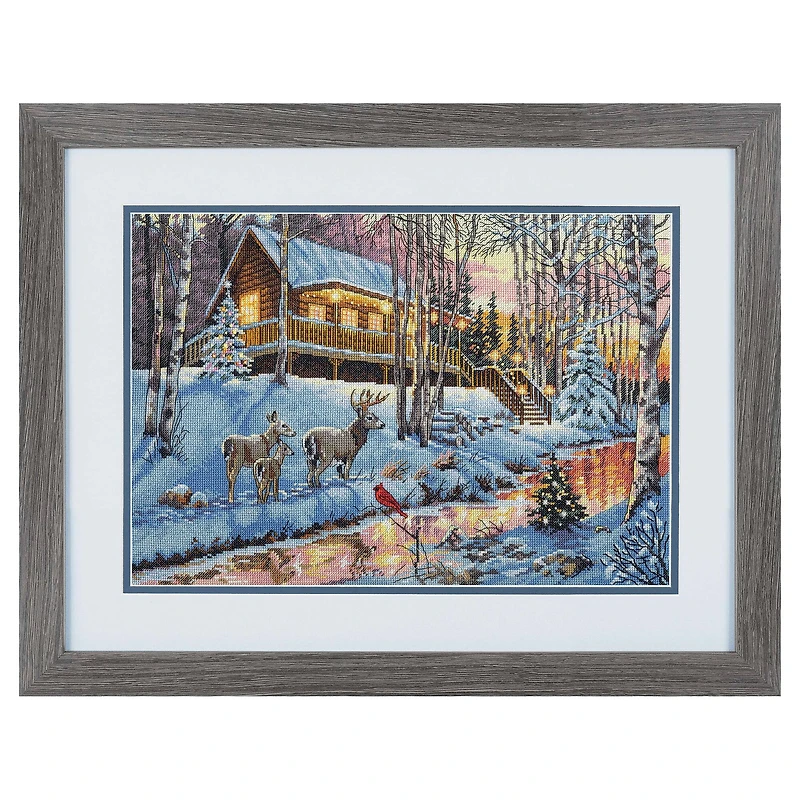 Dimensions® Counted Cross Stitch Kit, Winter Cabin