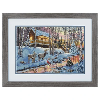 Dimensions® Counted Cross Stitch Kit, Winter Cabin