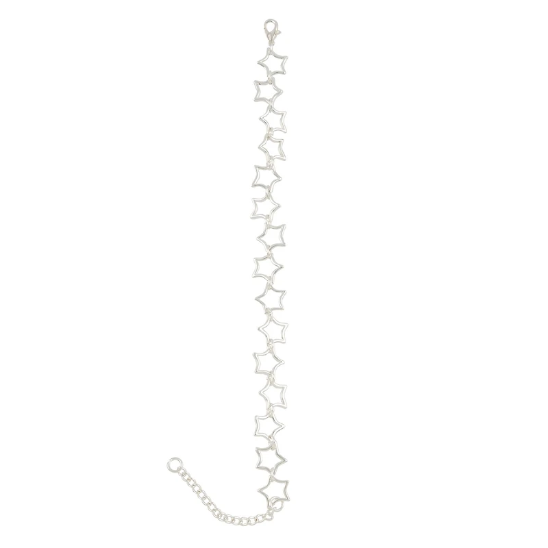 7.5" Silver Star Charm Bracelet by Bead Landing™