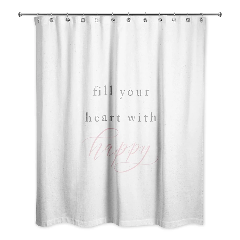 Fill Your Heart 71" x 74" Shower Curtain