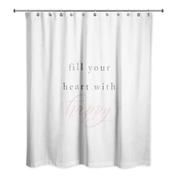 Fill Your Heart 71" x 74" Shower Curtain