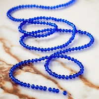 Blue Faceted Glass Round Beads, 2.8mm by Bead Landing™