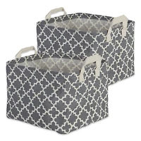 DII® Gray Lattice Laundry Bins