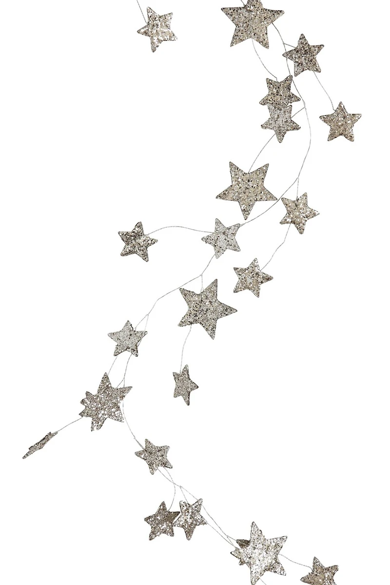 Hello Honey® 6ft. Star Shaped Garland with Glitter