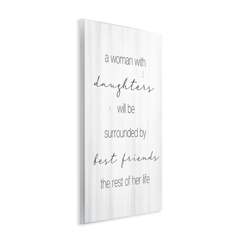 Stupell Industries Best Friend Daughters Birch Pattern Typography Phrase Wall Plaque Art